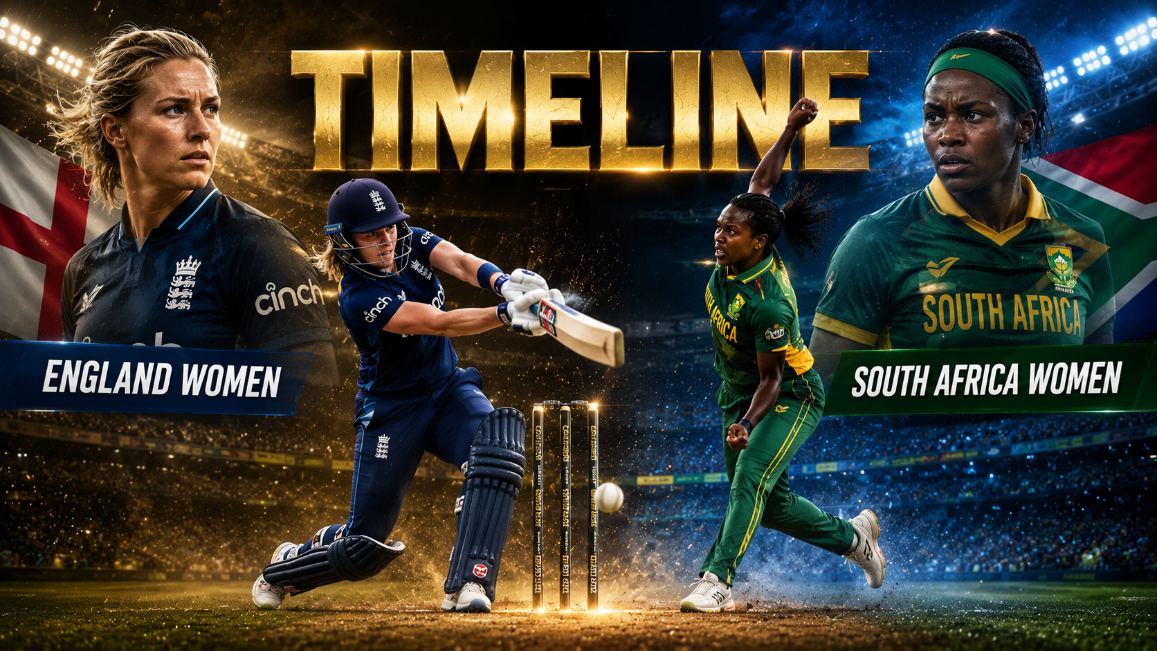 England Women's National Cricket Team Vs South Africa Women's National Cricket Team Timeline