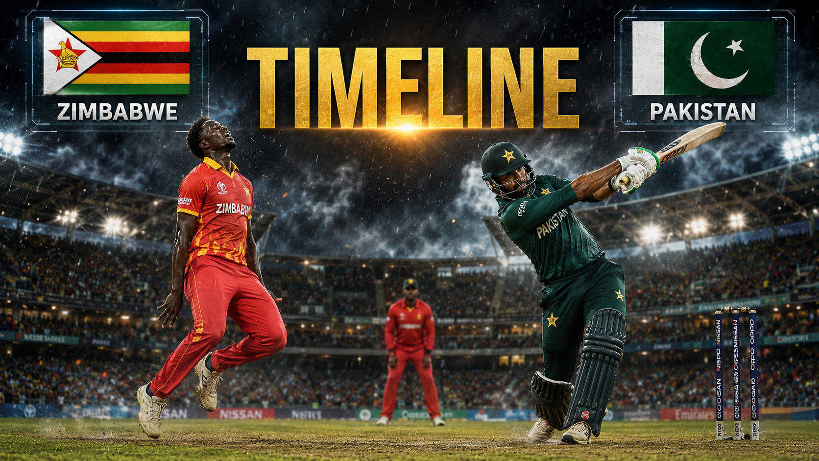 Zimbabwe National Cricket Team Vs Pakistan National Cricket Team Timeline
